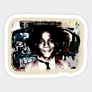 Basquiat surrealism street art Sticker